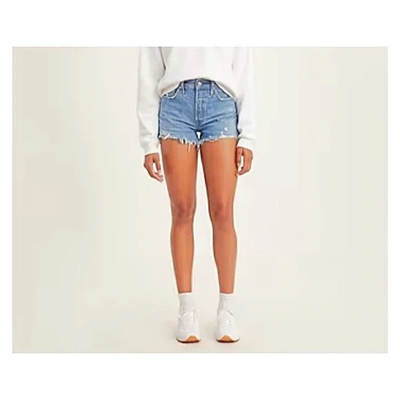 Gloria Vanderbilt Shorts Denim Women's Shorts Amanda Distressed Shorts Size 16 - Picture 12 of 12